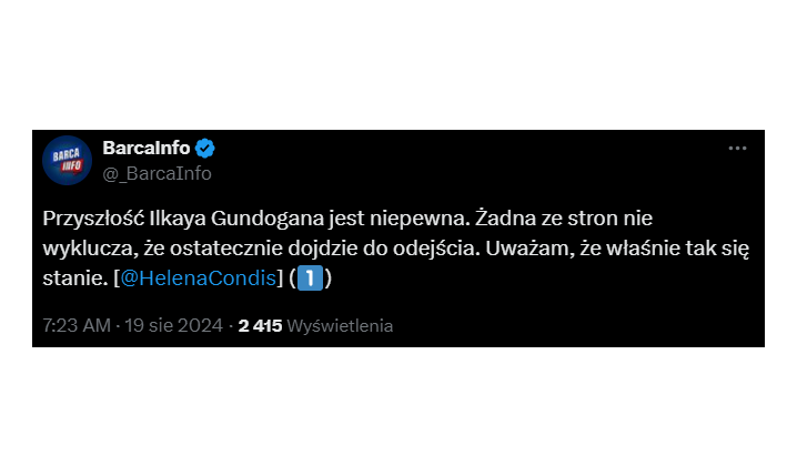 PRZYSZŁOŚĆ Gundogana NIEPEWNA! Piłkarz może..